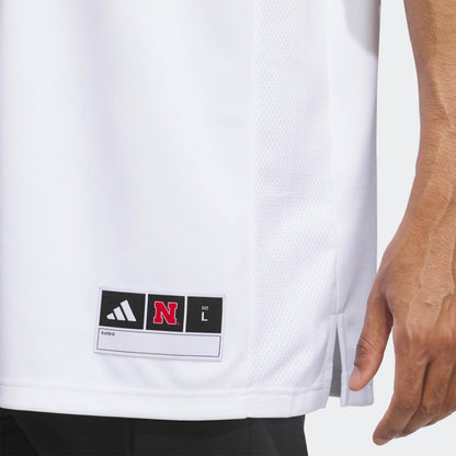 adidas Men's Nebraska Cornhuskers White Road Replica Jersey