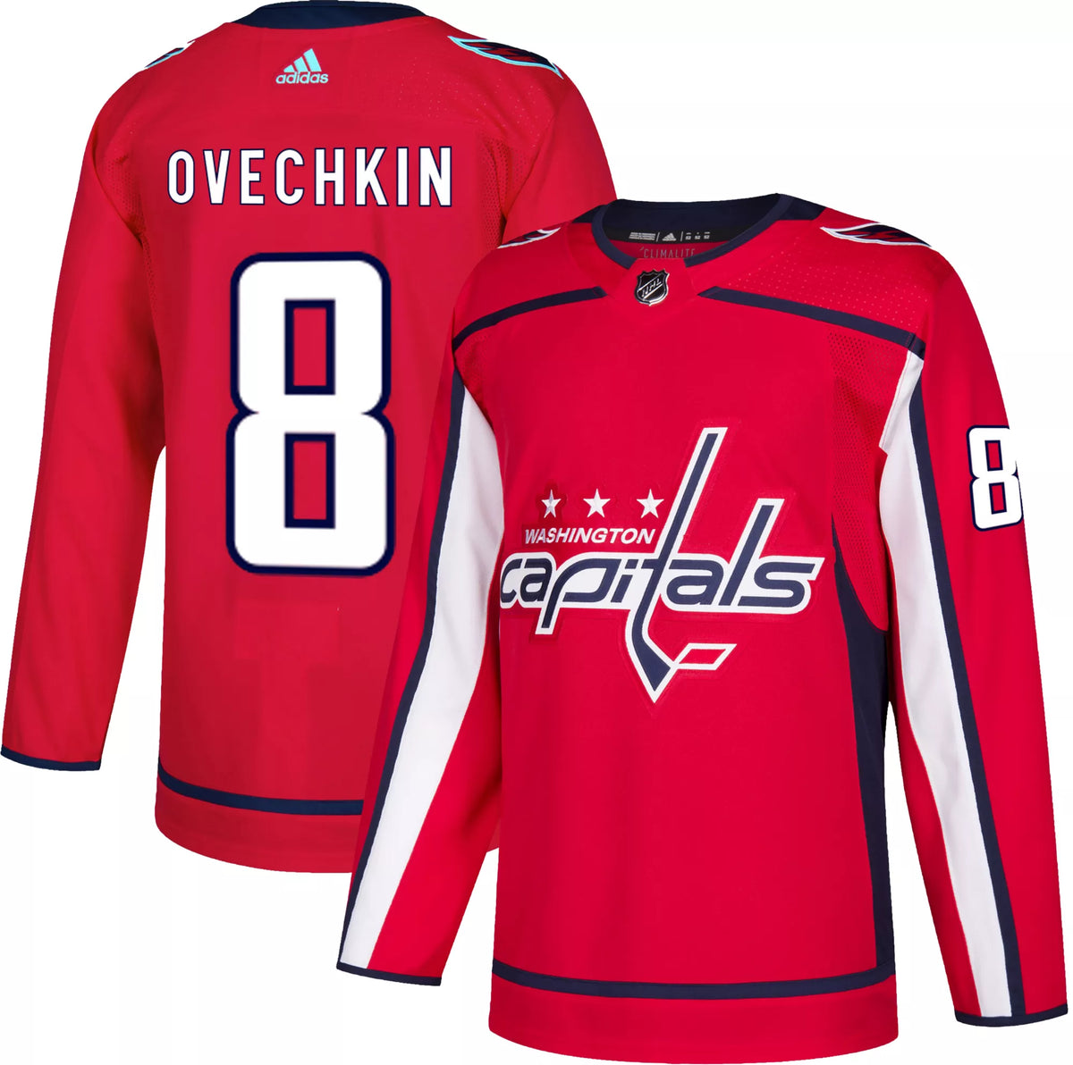 adidas Men's Washington Capitals Alexander Ovechkin #8 Red Home Premium Authentic Jersey
