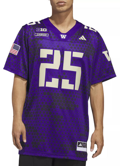adidas Men's Washington Huskies Camo Premier Strategy Alternate Jersey