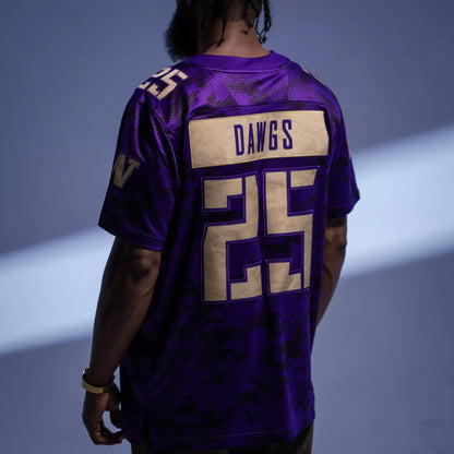 adidas Men's Washington Huskies Camo Premier Strategy Alternate Jersey