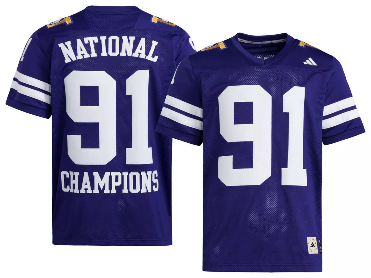 adidas Men's Washington Huskies Purple Icon 1991 Championship Jersey