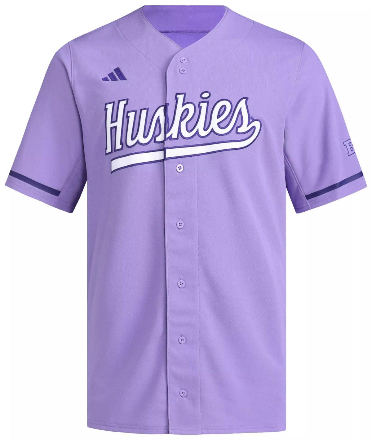 adidas Men's Washington Huskies Violet Fusion Baseball Replica Jersey