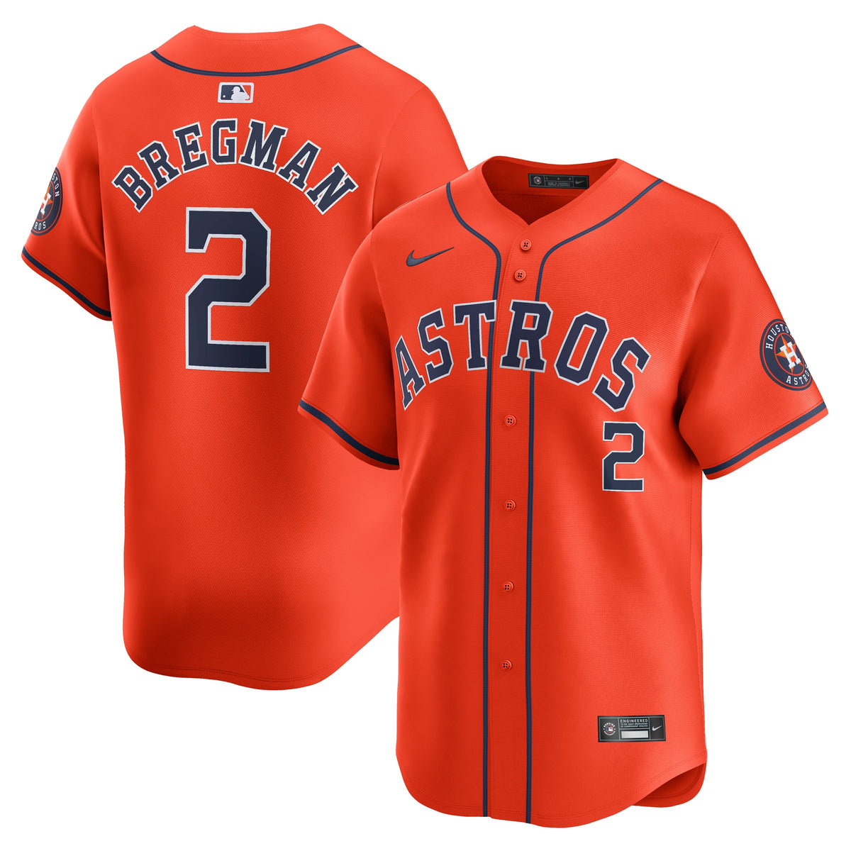 Alex Bregman Houston Astros Nike Alternate Limited Player Jersey Orange