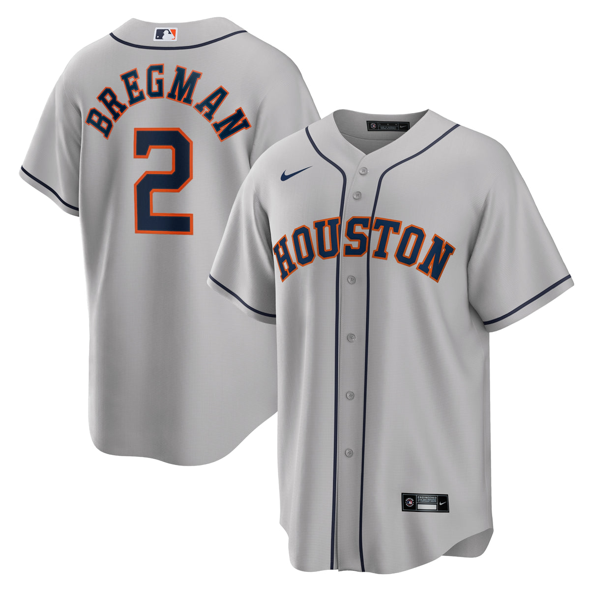 Alex Bregman Houston Astros Nike Road Replica Player Name Jersey Gray