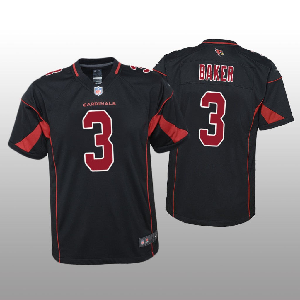 Arizona Cardinals Budda Baker Black Jersey Color Rush Game Youth