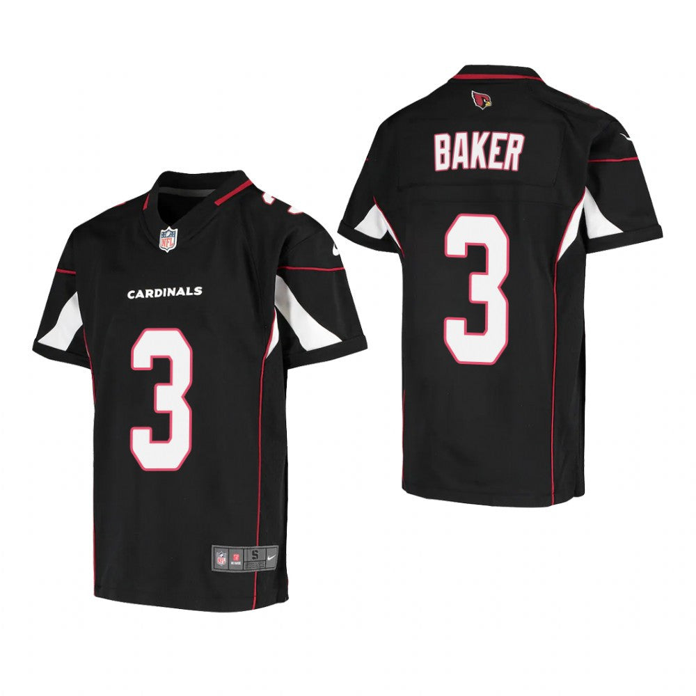 Arizona Cardinals Budda Baker Black Jersey Game Youth