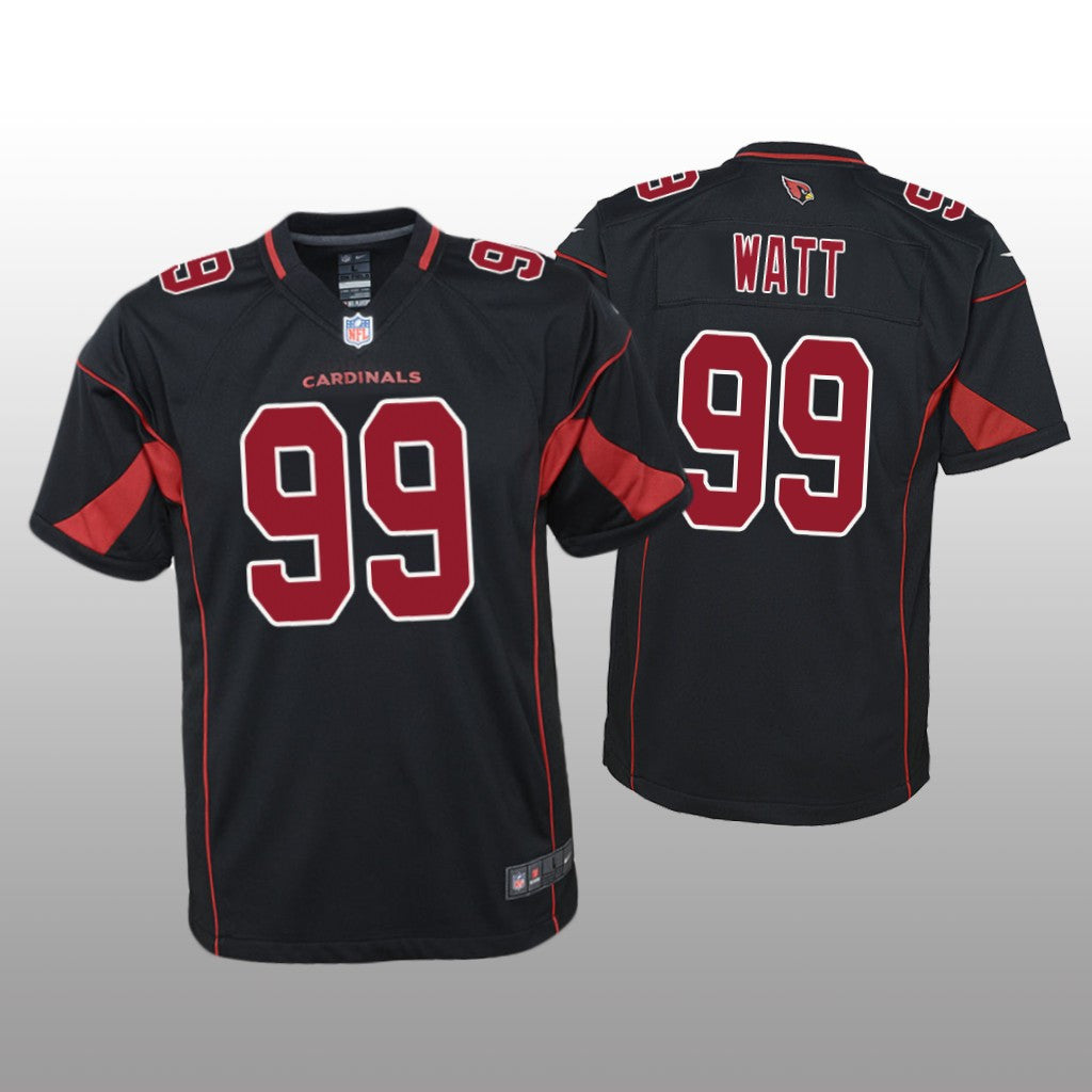 Arizona Cardinals J.J. Watt Black Jersey Color Rush Game Youth