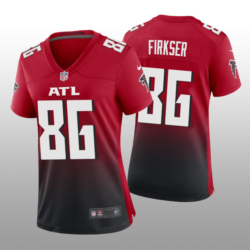 Atlanta Falcons Anthony Firkser Red Jersey Alternate Game Women's