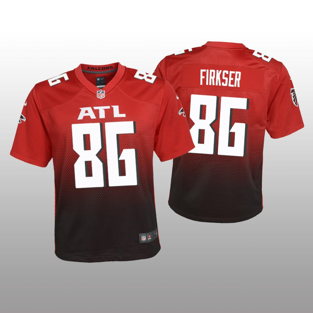 Atlanta Falcons Anthony Firkser Red Jersey Alternate Game Youth