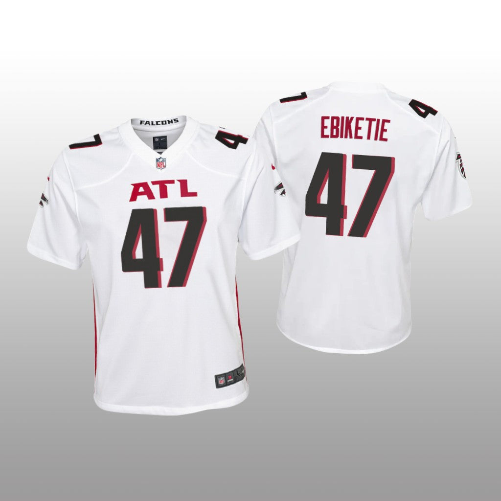 Atlanta Falcons Arnold Ebiketie White Jersey Game Youth