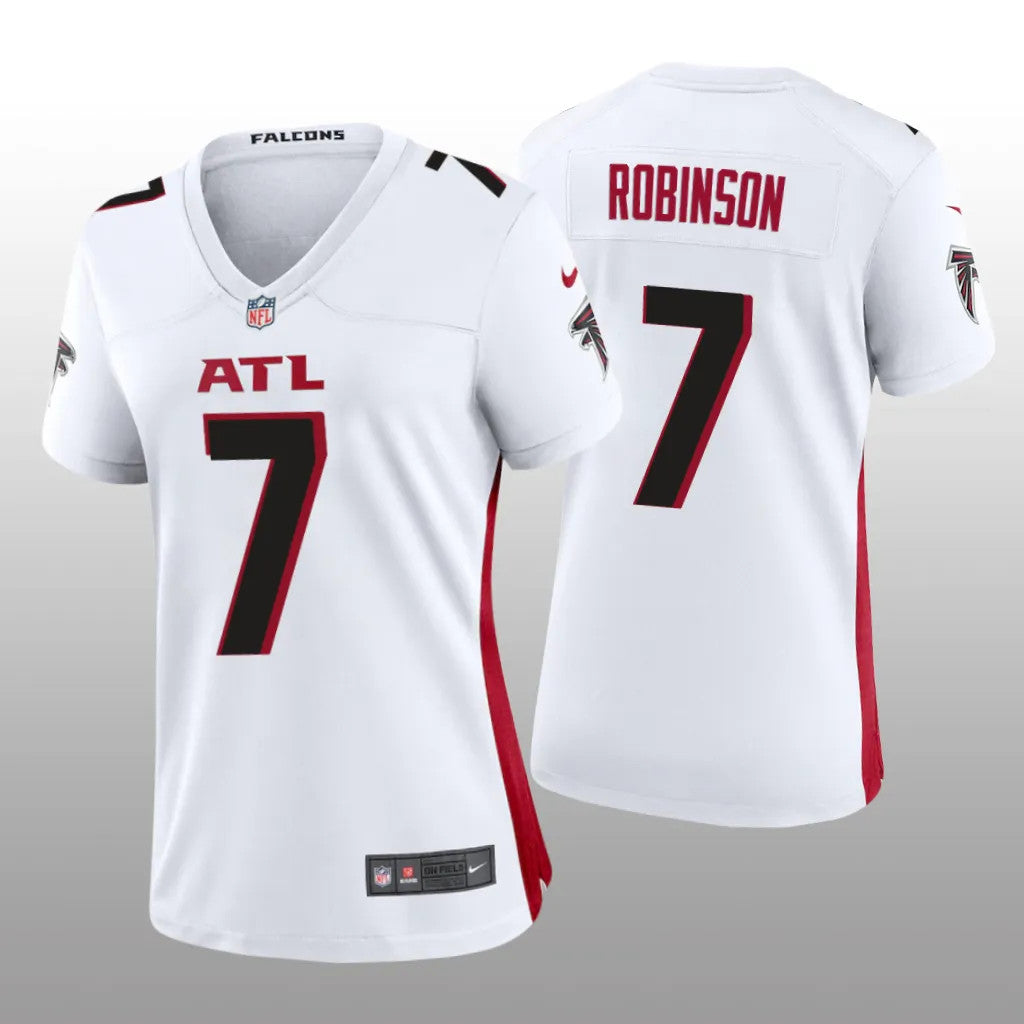 Atlanta Falcons Bijan Robinson White Jersey Game Women's