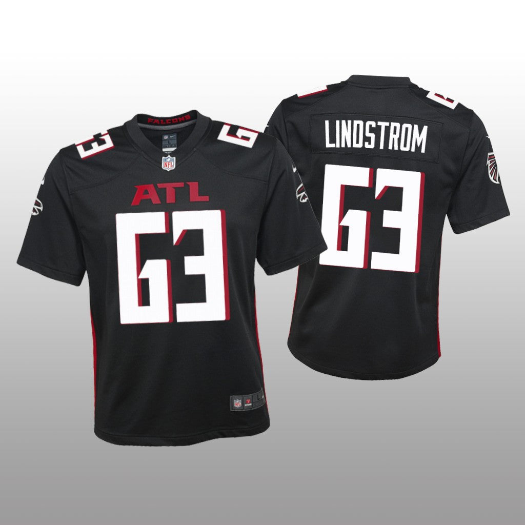 Atlanta Falcons Chris Lindstrom Black Jersey Game Youth