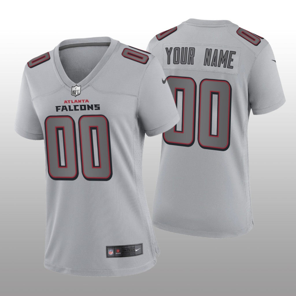 Atlanta Falcons Custom Gray Jersey Atmosphere Fashion Game Women's