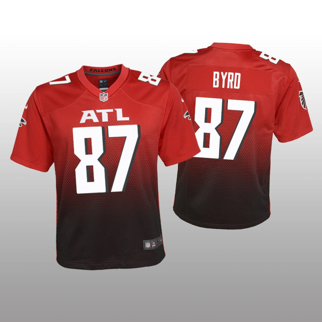 Atlanta Falcons Damiere Byrd Red Jersey Alternate Game Youth