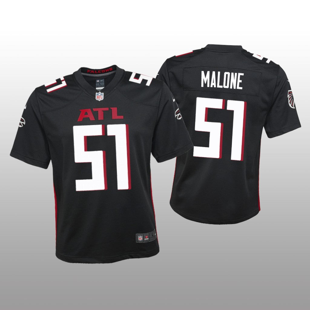 Atlanta Falcons DeAngelo Malone Black Jersey Game Youth