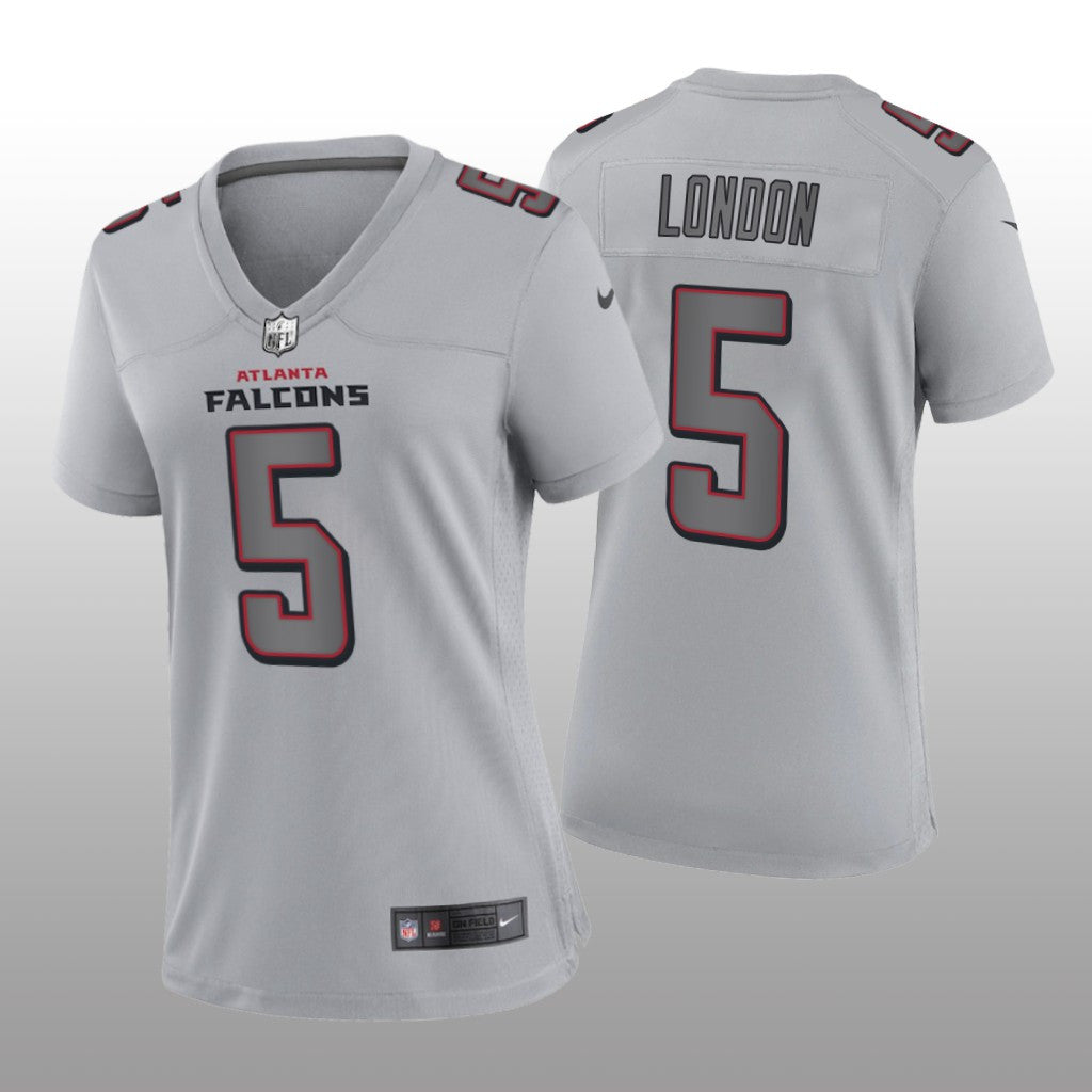 Atlanta Falcons Drake London Gray Jersey Atmosphere Fashion Game Women's