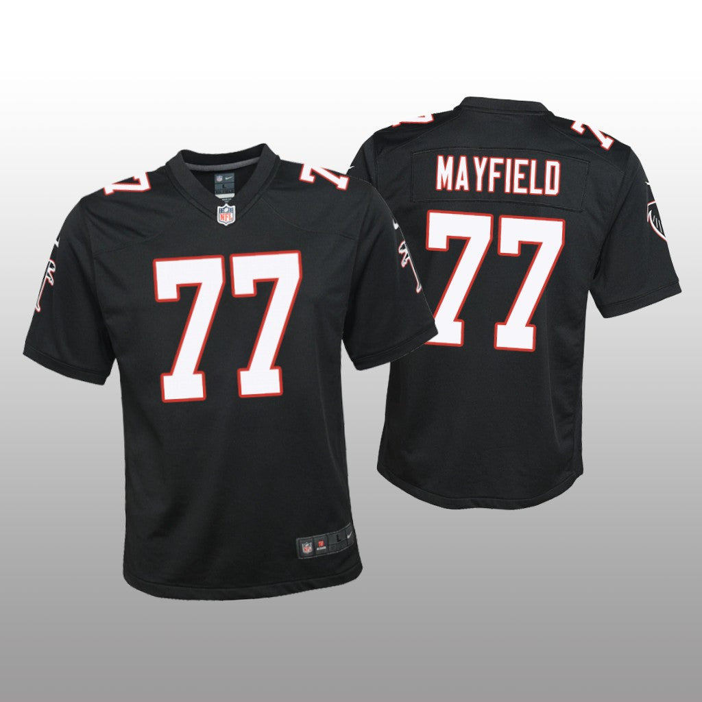 Atlanta Falcons Jalen Mayfield Black Jersey Throwback Game Youth