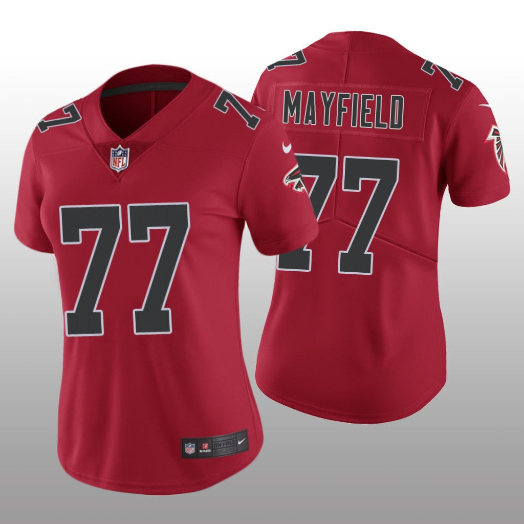 Atlanta Falcons Jalen Mayfield Red Jersey Color Rush Limited Women's