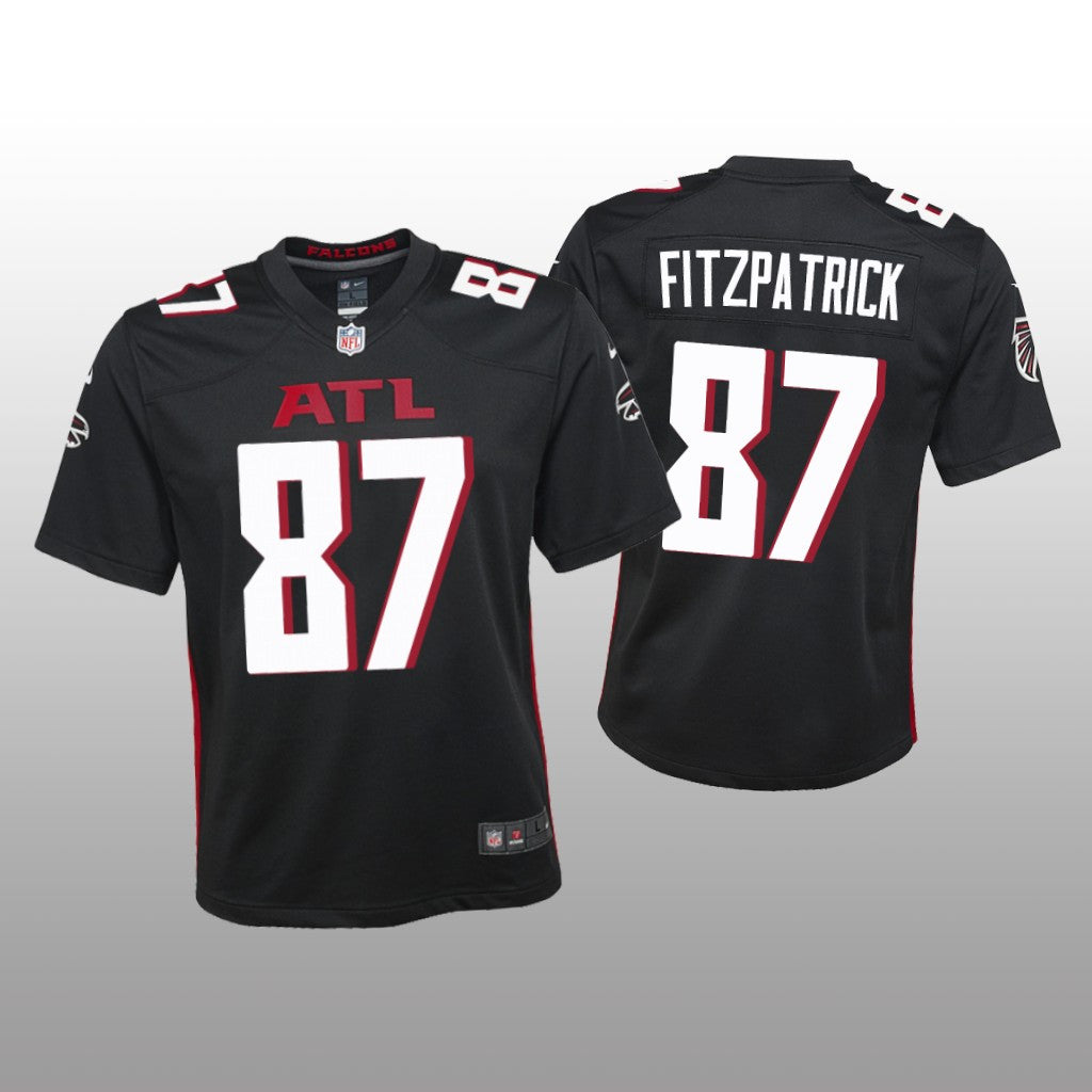 Atlanta Falcons John FitzPatrick Black Jersey Game Youth