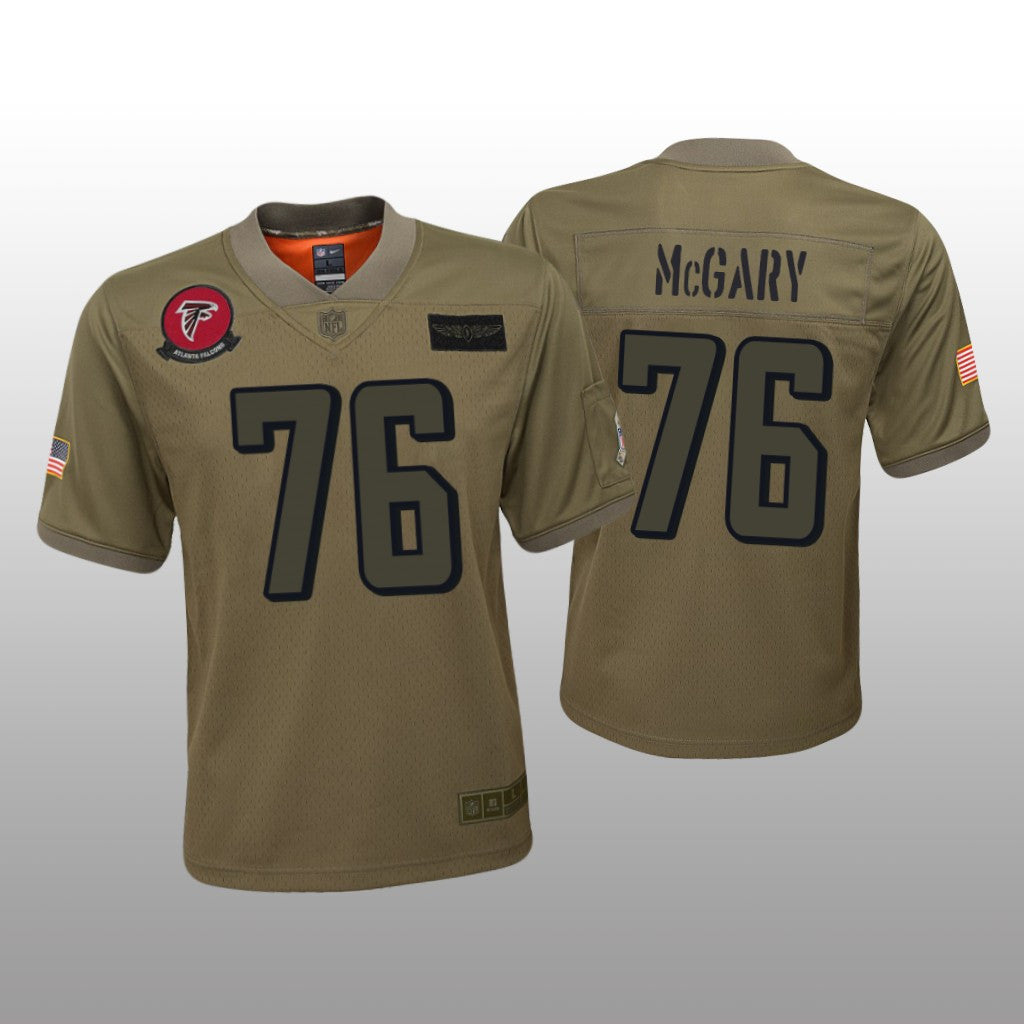 Atlanta Falcons Kaleb McGary Camo Jersey Salute to Service Youth