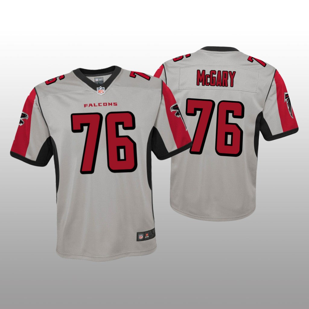 Atlanta Falcons Kaleb McGary Silver Jersey Inverted Game Youth
