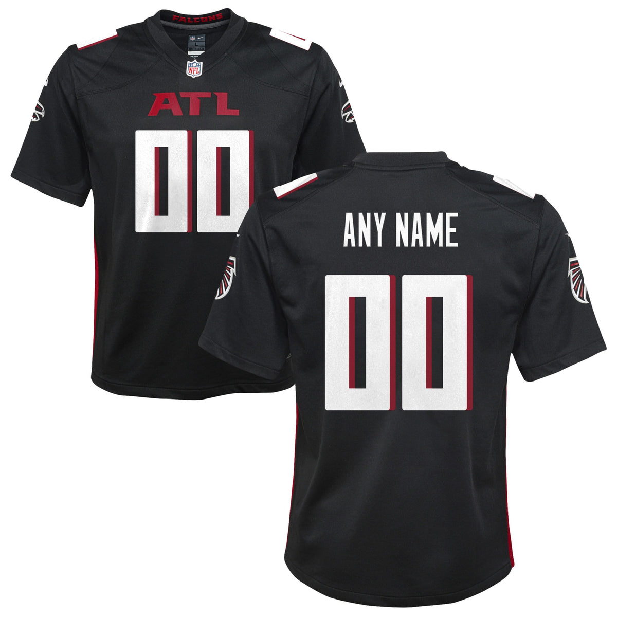 Atlanta Falcons Nike Youth Custom Game Jersey Black