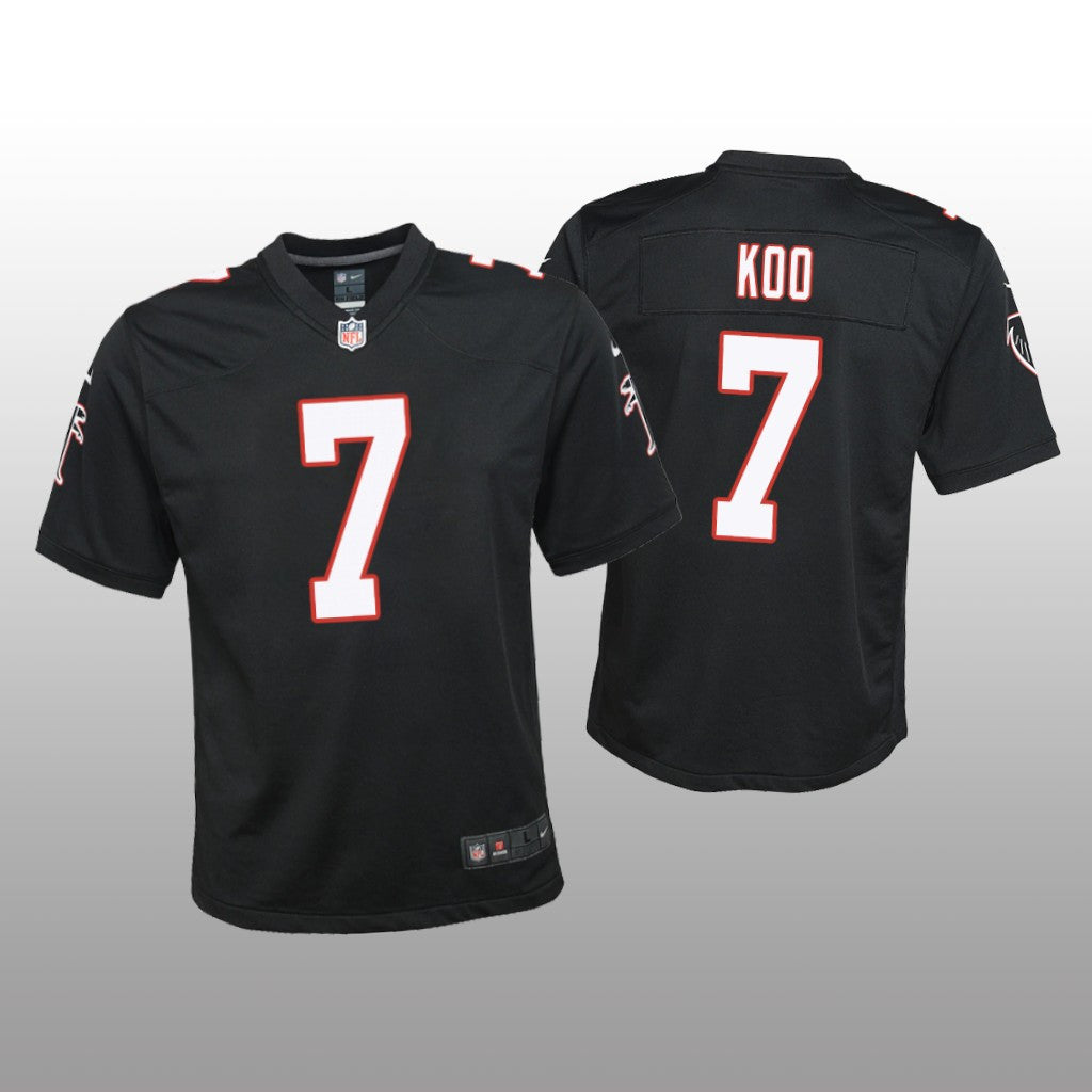 Atlanta Falcons Younghoe Koo Black Jersey Throwback Game Youth