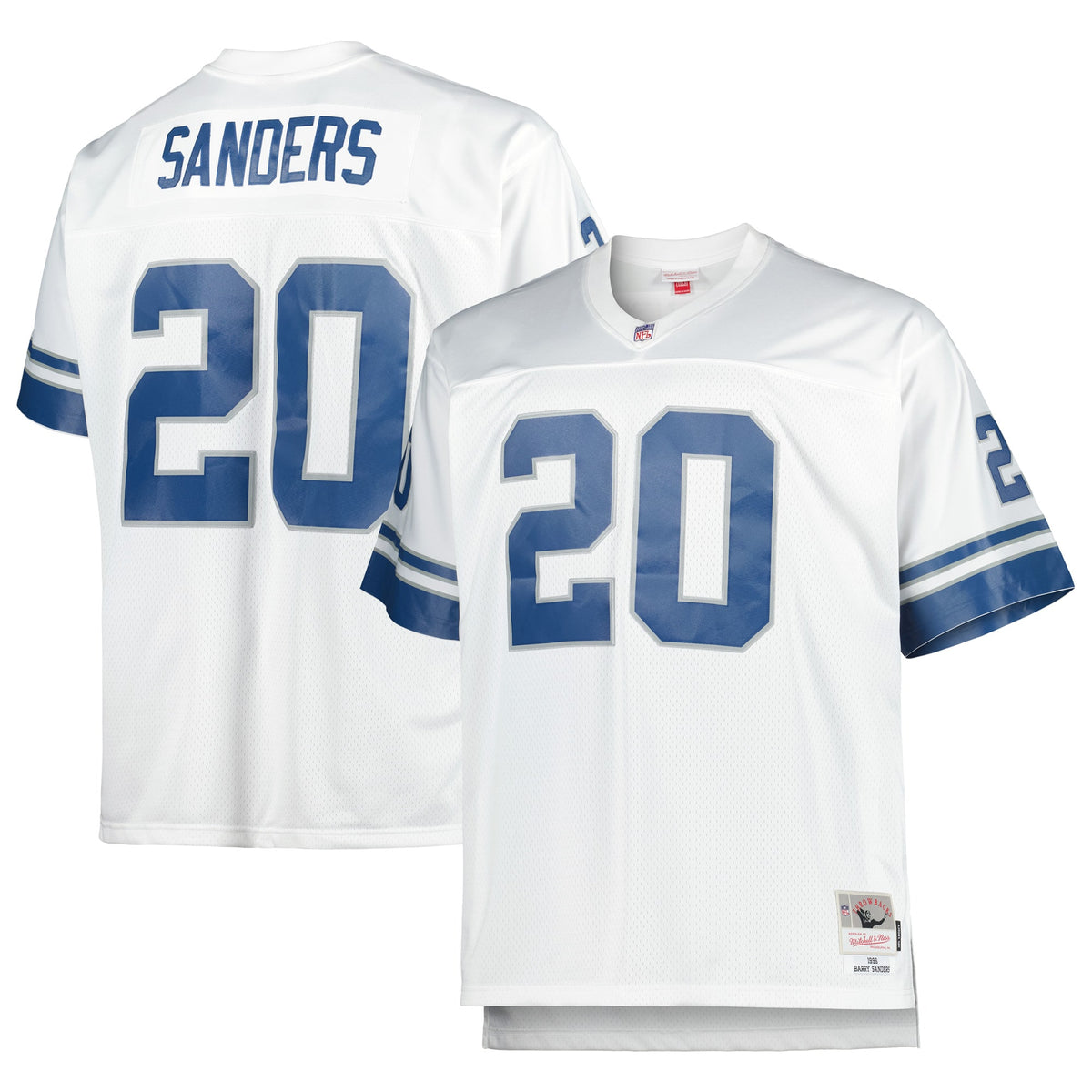 Barry Sanders Detroit Lions Mitchell Ness Big Tall 1996 Retired Player Replica Jersey White