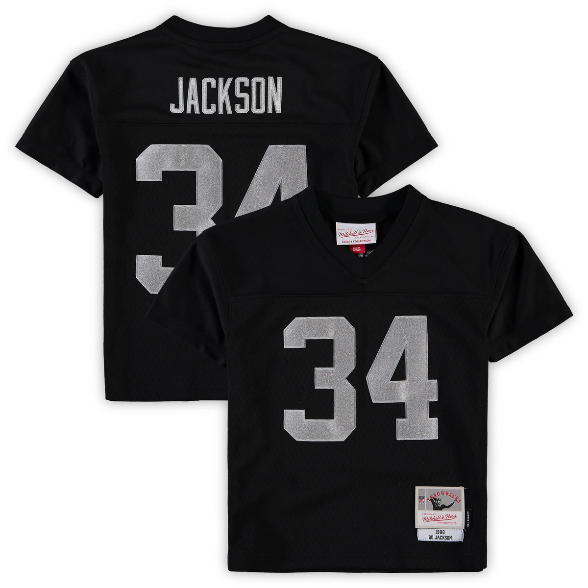 Bo Jackson Las Vegas Raiders Mitchell Ness Preschool 1988 Retired Player Legacy Jersey Black