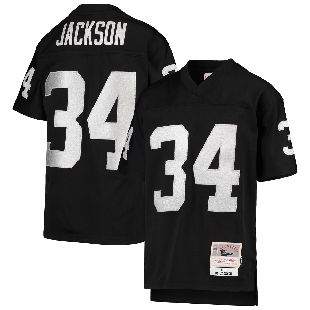 Bo Jackson Las Vegas Raiders Mitchell Ness Youth 1988 Legacy Retired Player Jersey Black