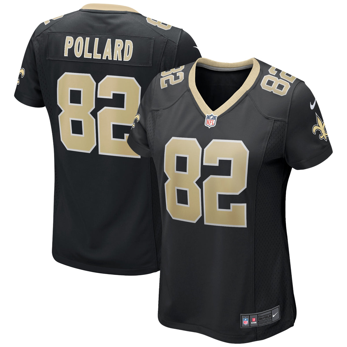 Bob Pollard New Orleans Saints Nike Women's Game Retired Player Jersey Black