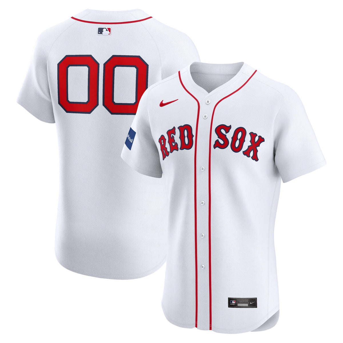 Boston Red Sox Nike Home Elite Pick-A-Player Retired Roster Patch Jersey White