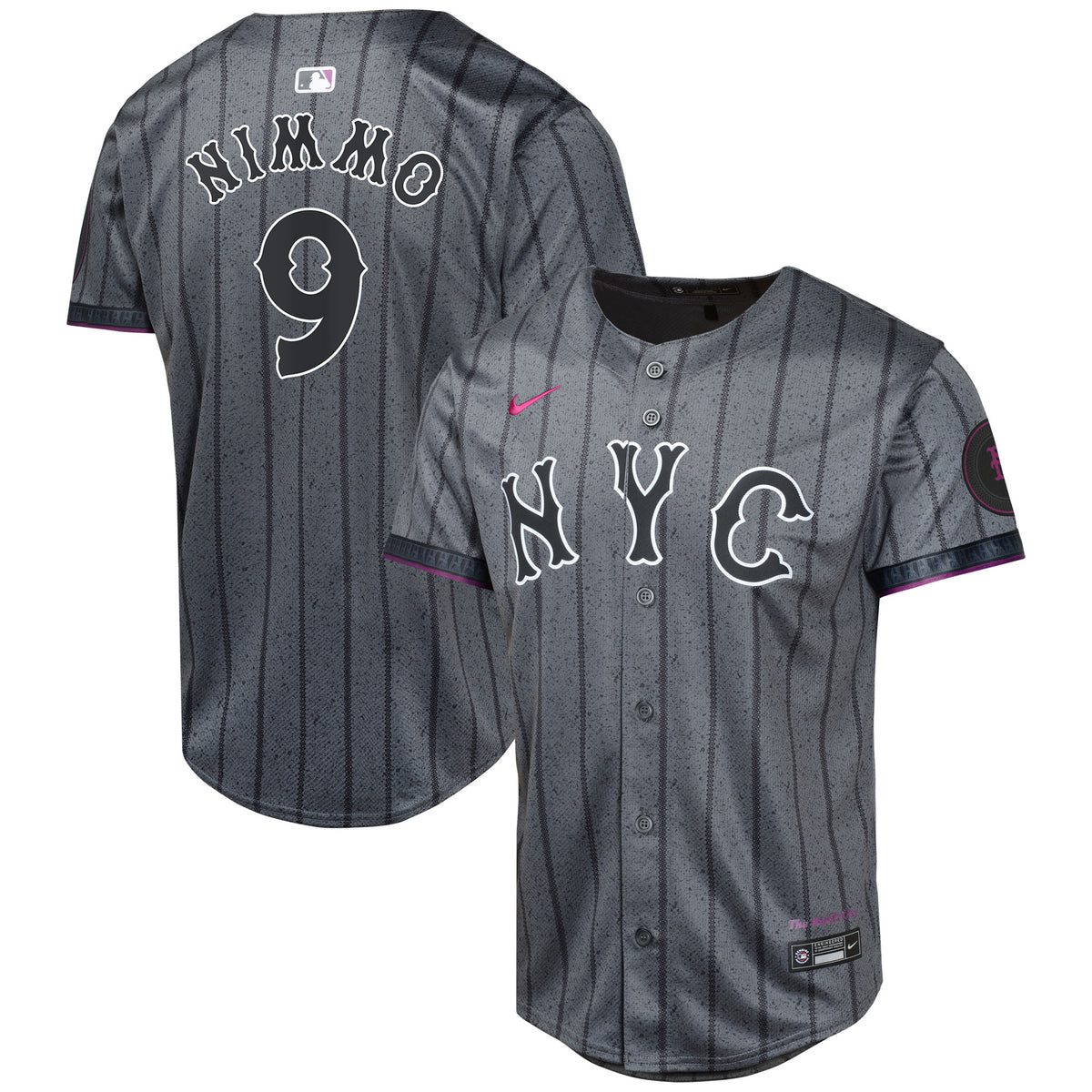 Brandon Nimmo New York Mets Nike Youth 2024 City Connect Limited Player Jersey Graphite