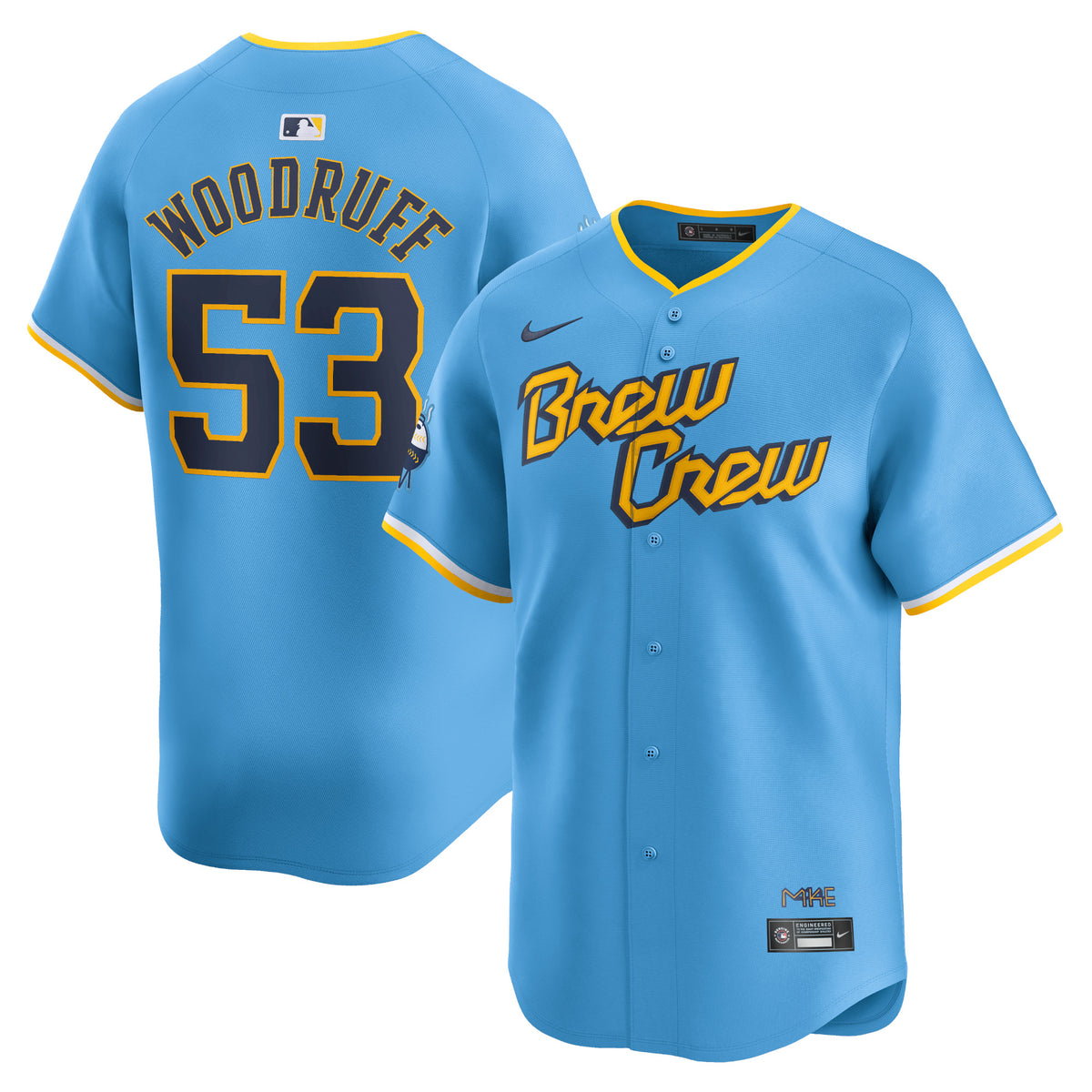 Brandon Woodruff Milwaukee Brewers Nike City Connect Limited Player Jersey Powder Blue