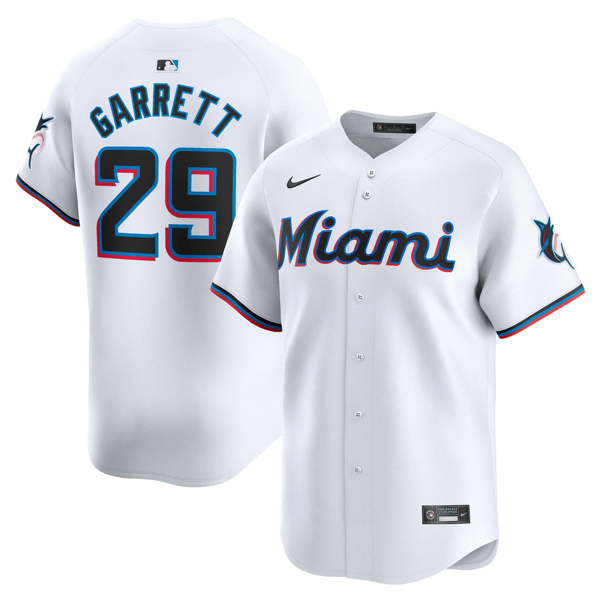 Braxton Garrett Miami Marlins Nike Home Limited Player Jersey White