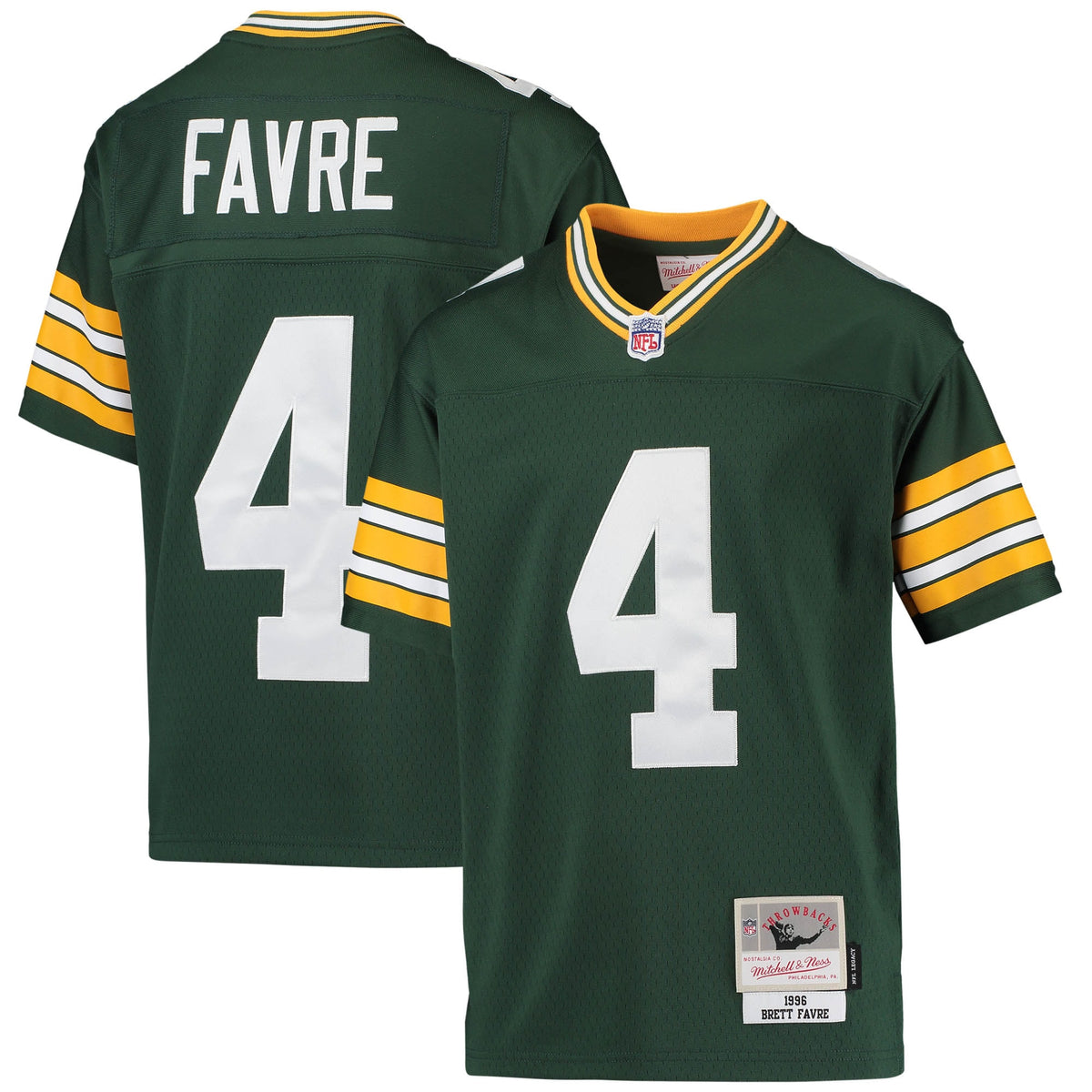 Brett Favre Green Bay Packers Mitchell Ness Youth 1996 Retired Player Legacy Jersey Green