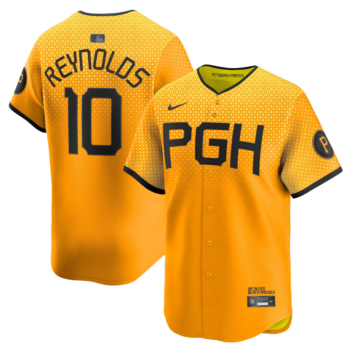 Bryan Reynolds Pittsburgh Pirates Nike City Connect Limited Player Jersey Gold