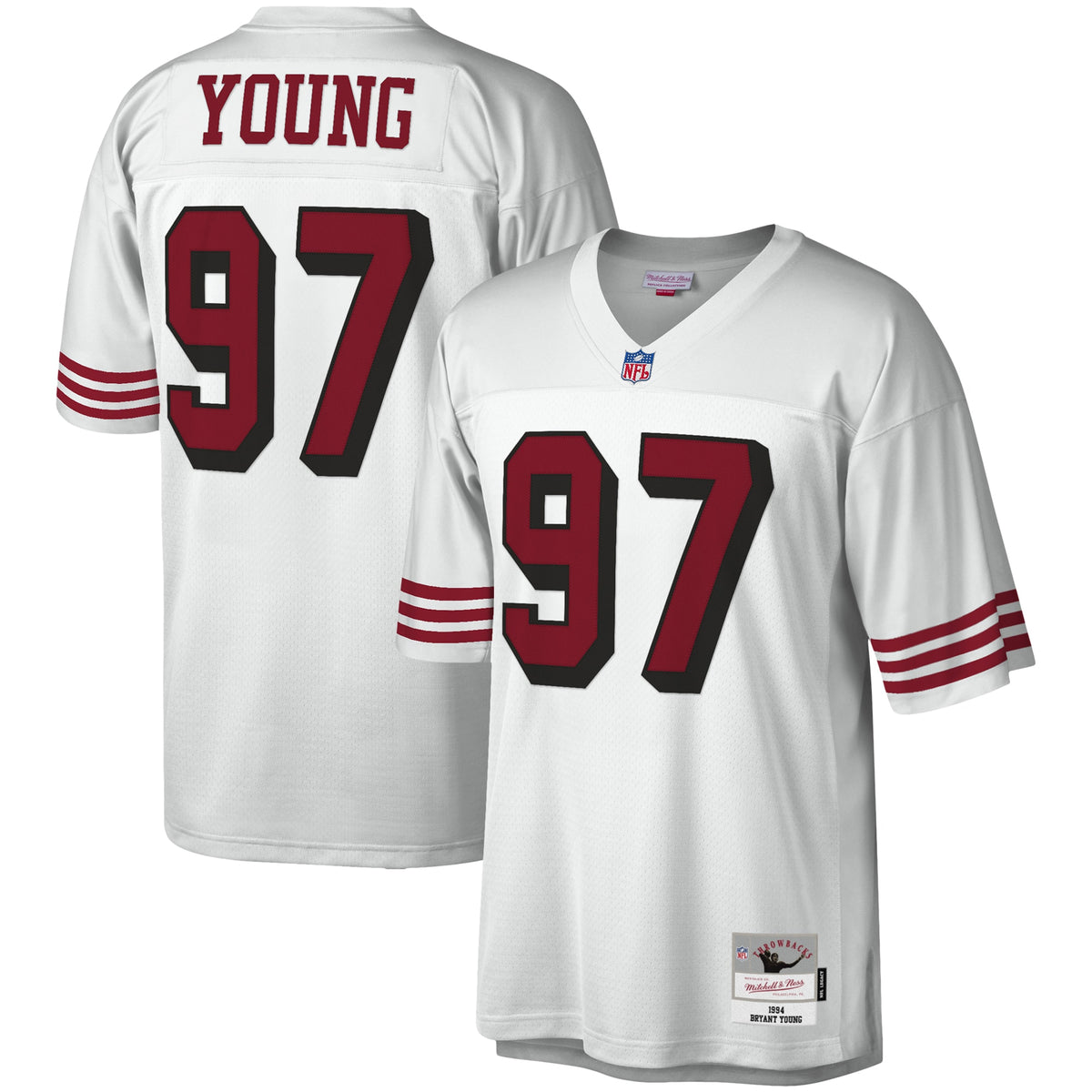 Bryant Young San Francisco 49ers Mitchell Ness Legacy Replica Jersey White