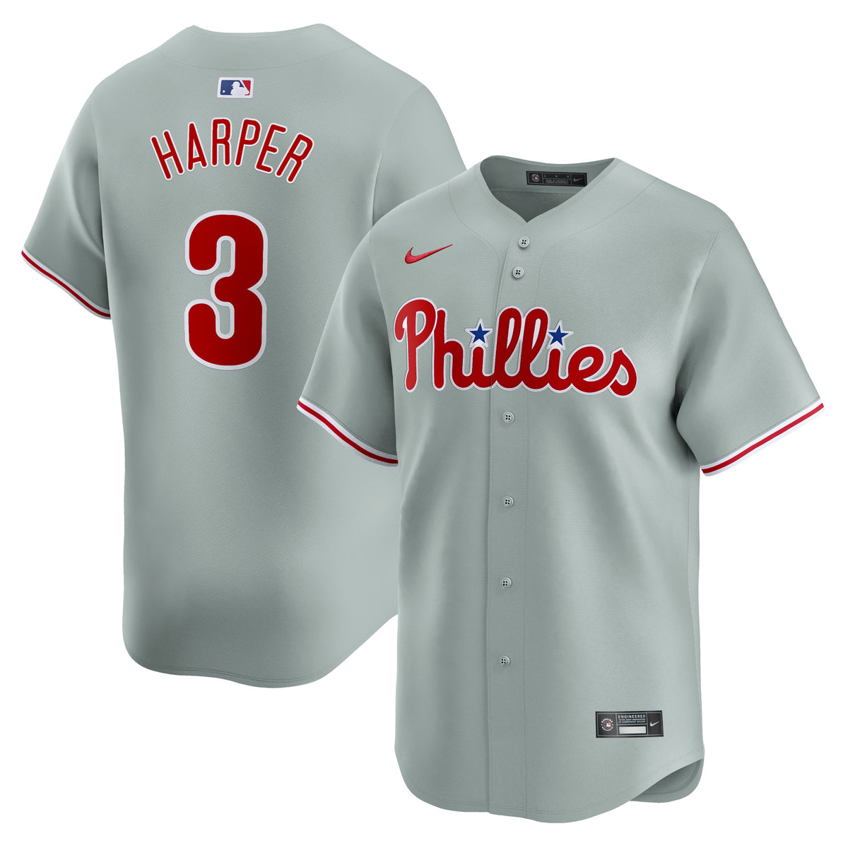 Bryce Harper Philadelphia Phillies Nike Away Limited Player Jersey Gray