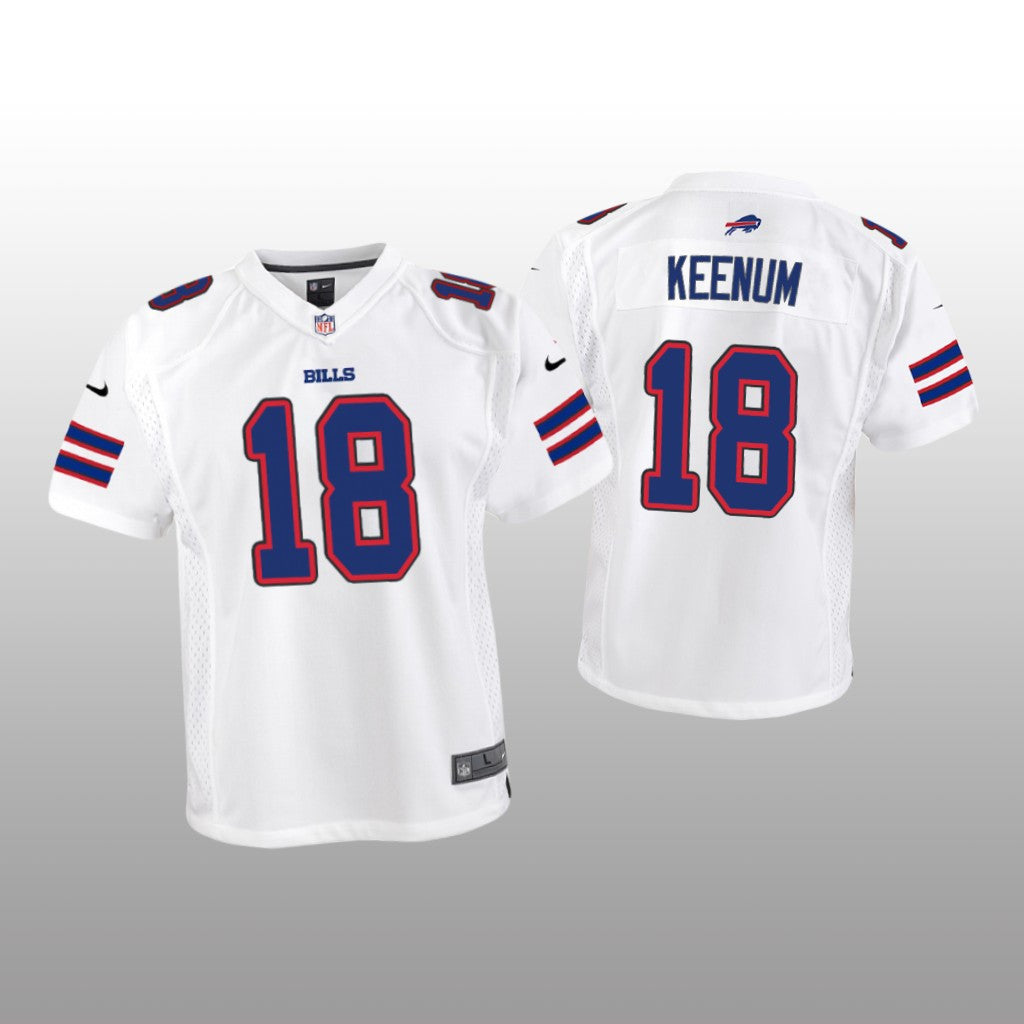 Buffalo Bills Case Keenum White Jersey Game Youth