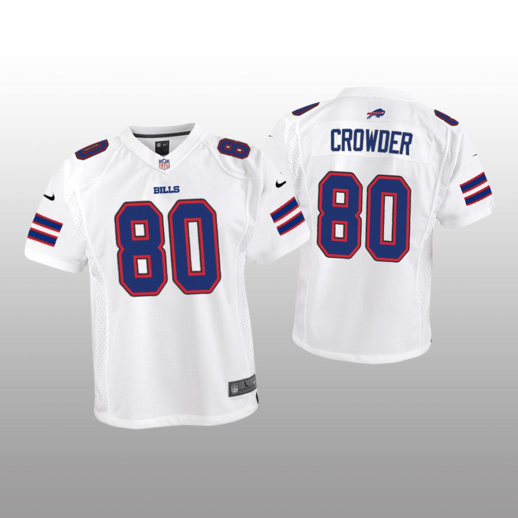 Buffalo Bills Jamison Crowder White Jersey Game Youth