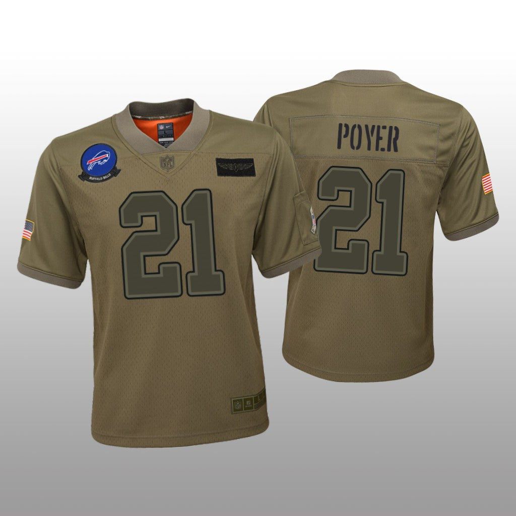 Buffalo Bills Jordan Poyer Camo Game Jersey Salute to Service Youth