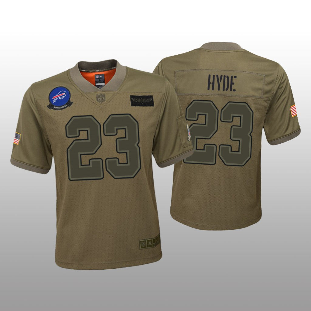 Buffalo Bills Micah Hyde Camo Game Jersey Salute to Service Youth