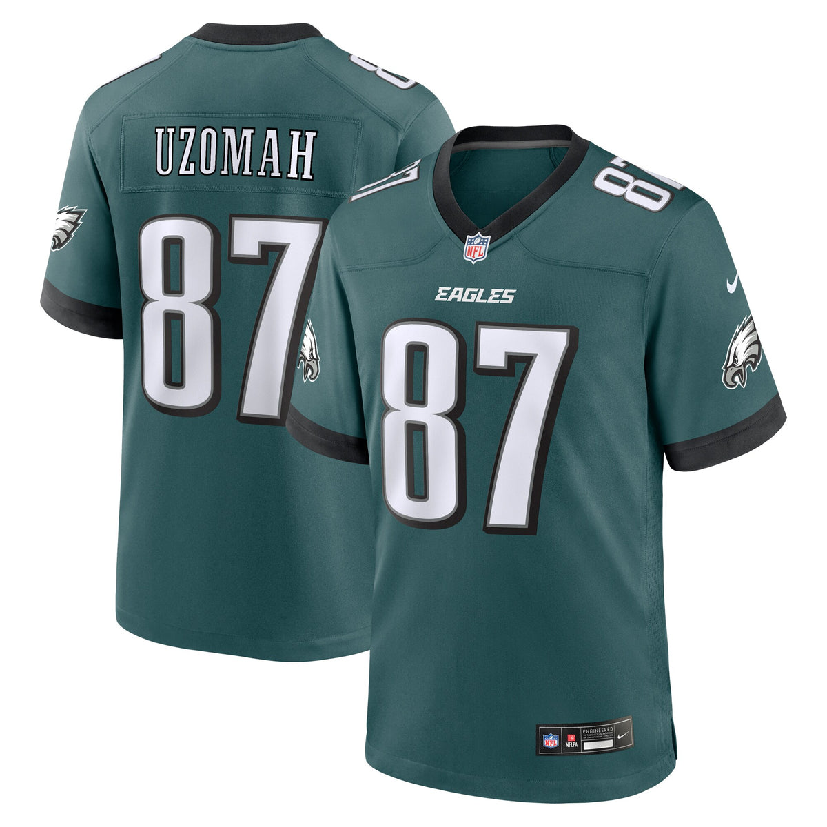 C.J. Uzomah Philadelphia Eagles Nike Team Game Jersey Midnight Green