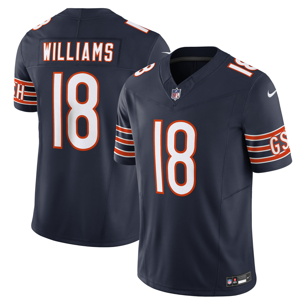 Caleb Williams Chicago Bears Nike Vapor F.U.S.E. Limited Jersey Navy
