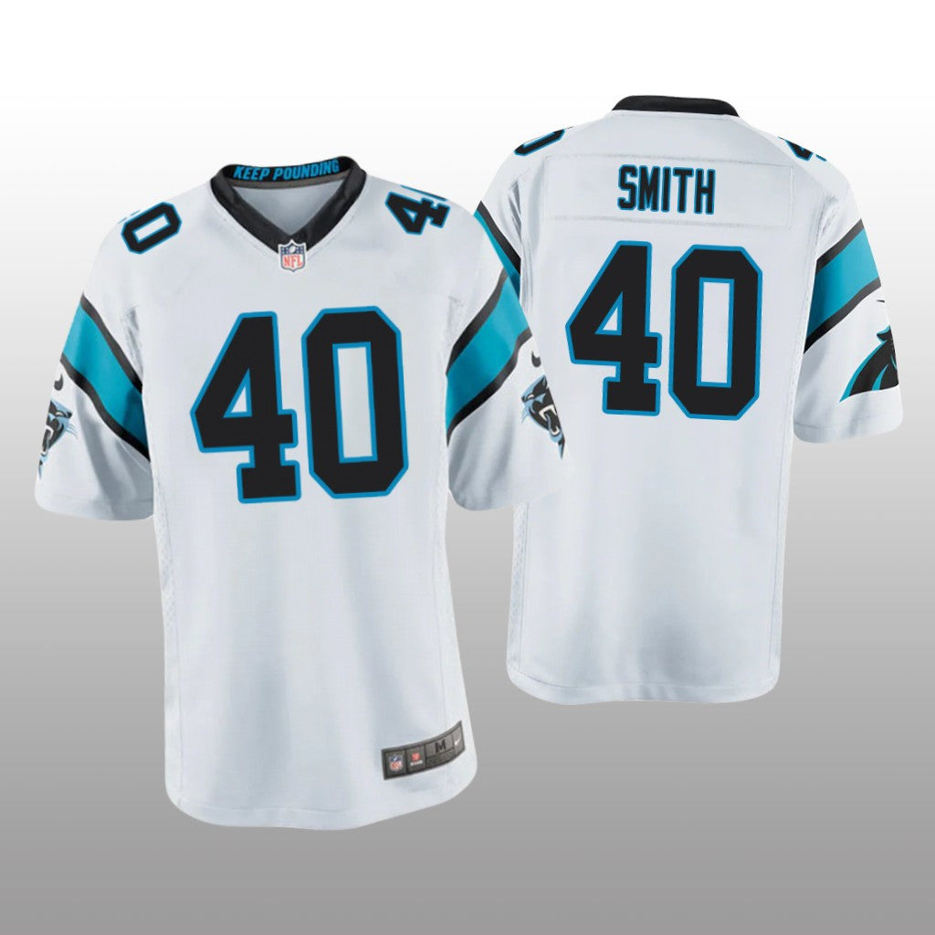 Carolina Panthers Brandon Smith White Jersey Game Youth
