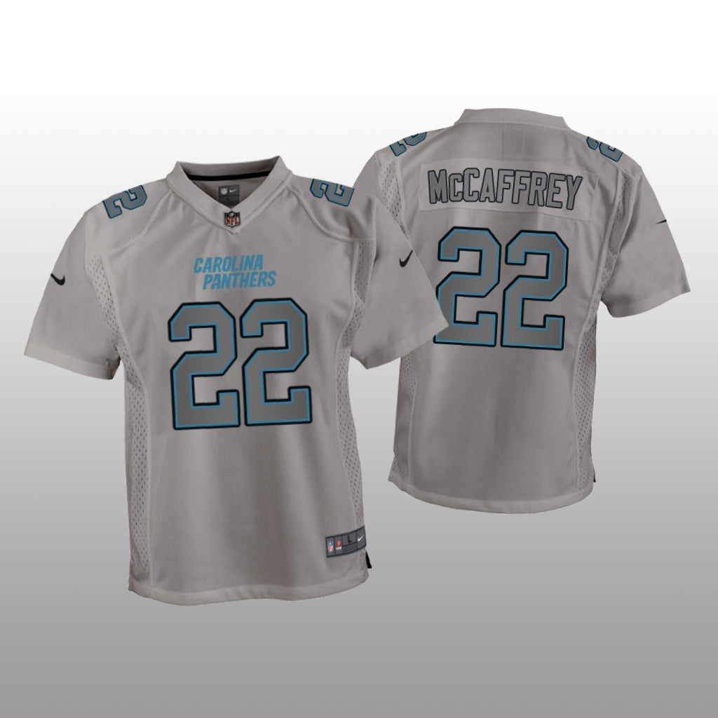 Carolina Panthers Christian McCaffrey Gray Jersey Atmosphere Fashion Game Youth