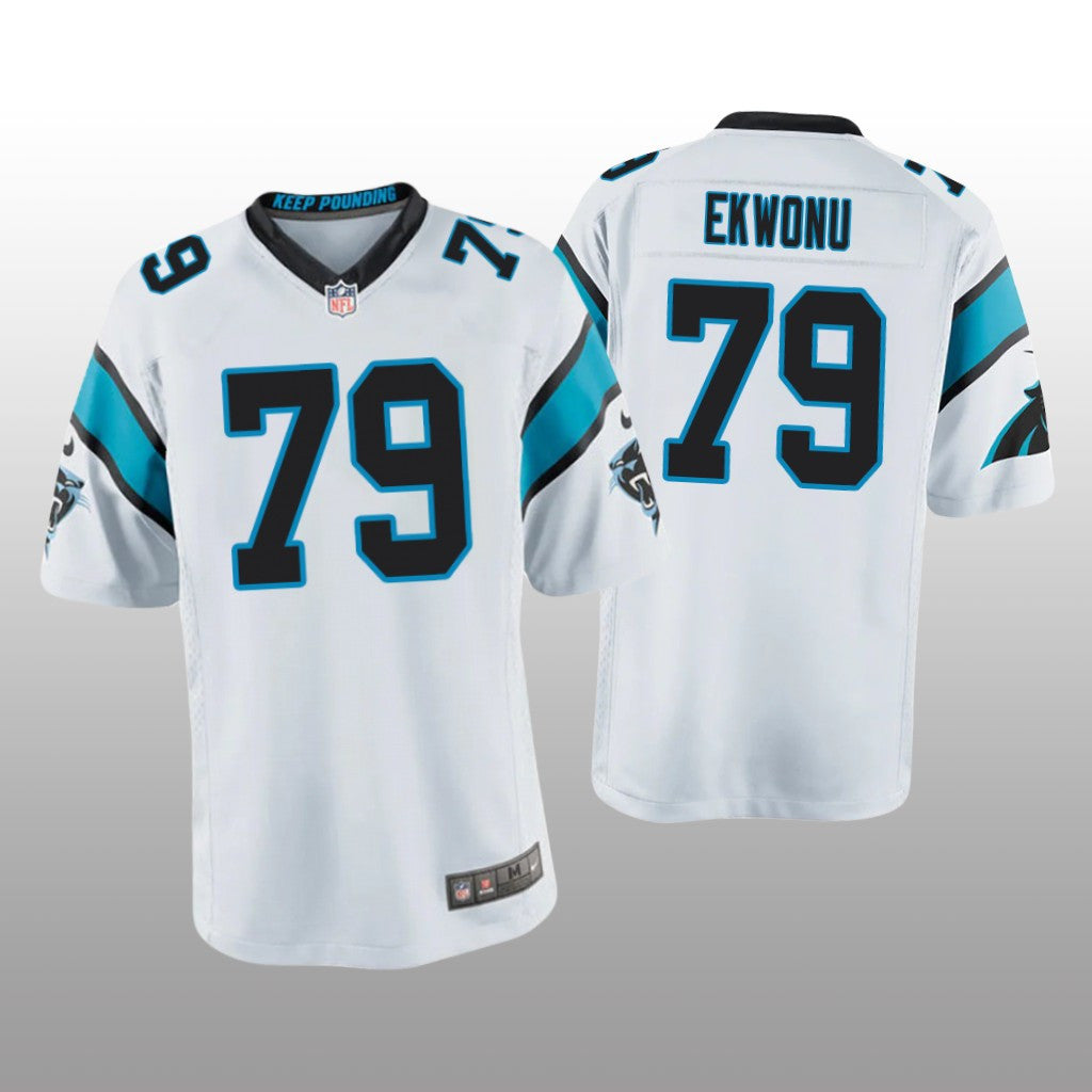Carolina Panthers Ikem Ekwonu White Jersey Game Youth