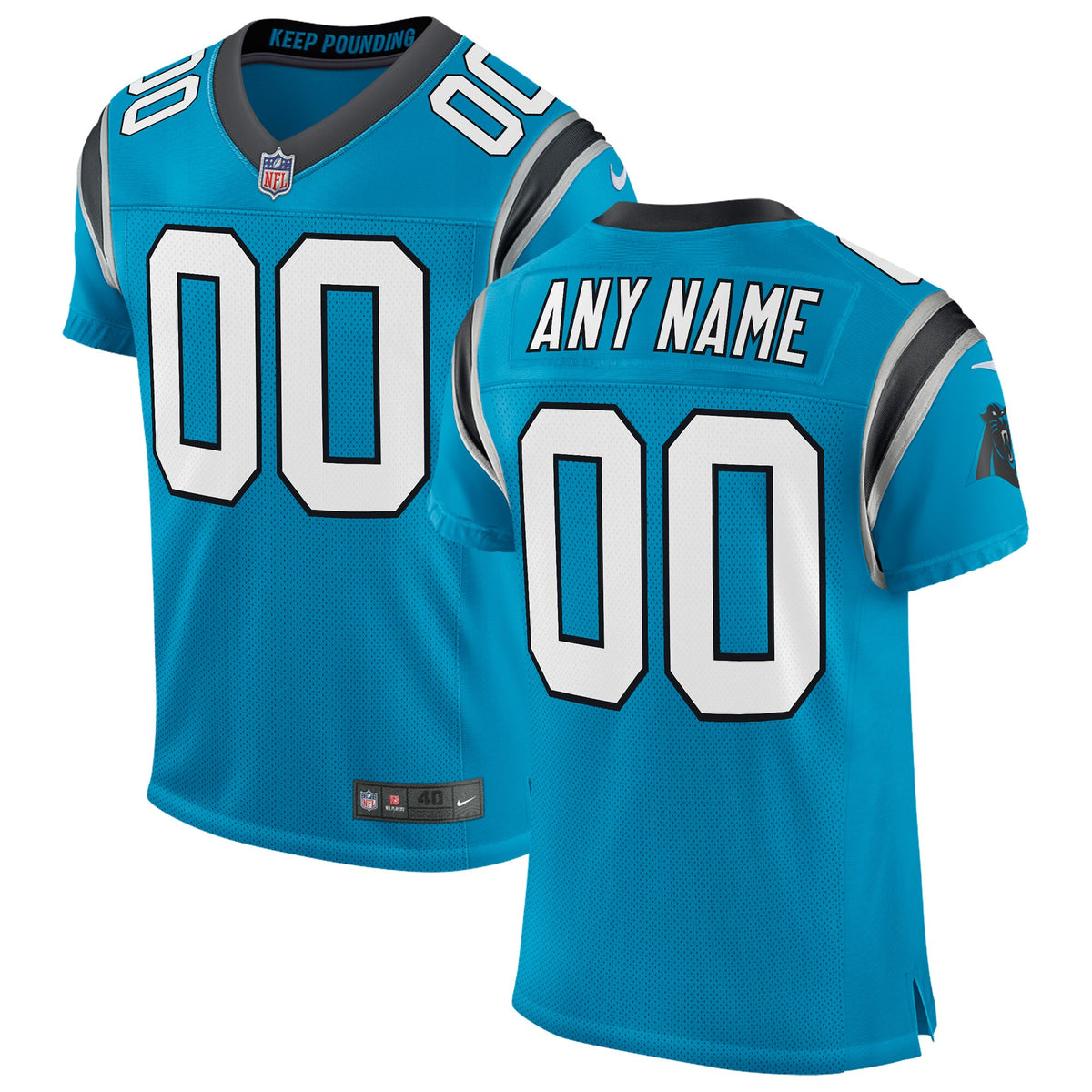 Carolina Panthers Nike Classic Elite Custom Jersey Blue