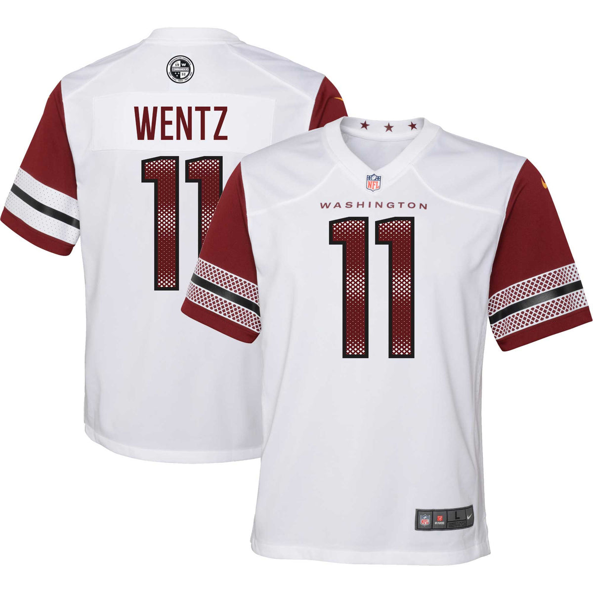 Carson Wentz Washington Commanders Nike Youth Game Jersey White